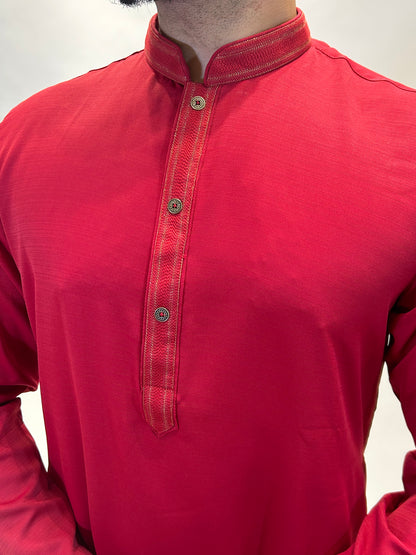 Classic Red Kurta Set