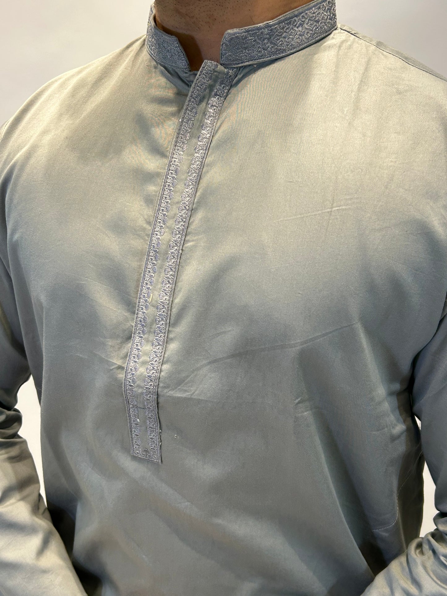 Grey Kurta Shalwar Set