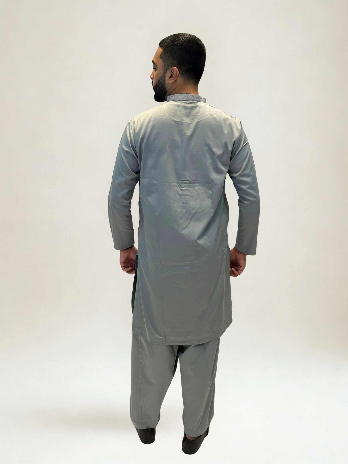 Grey Kurta Shalwar Set