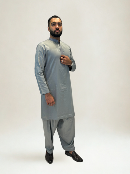 Grey Kurta Shalwar Set