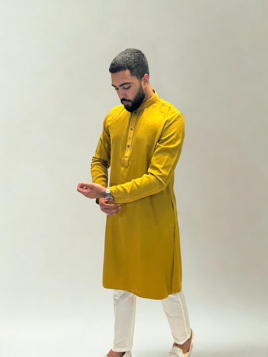 Mustard Yellow Classic Kurta Set