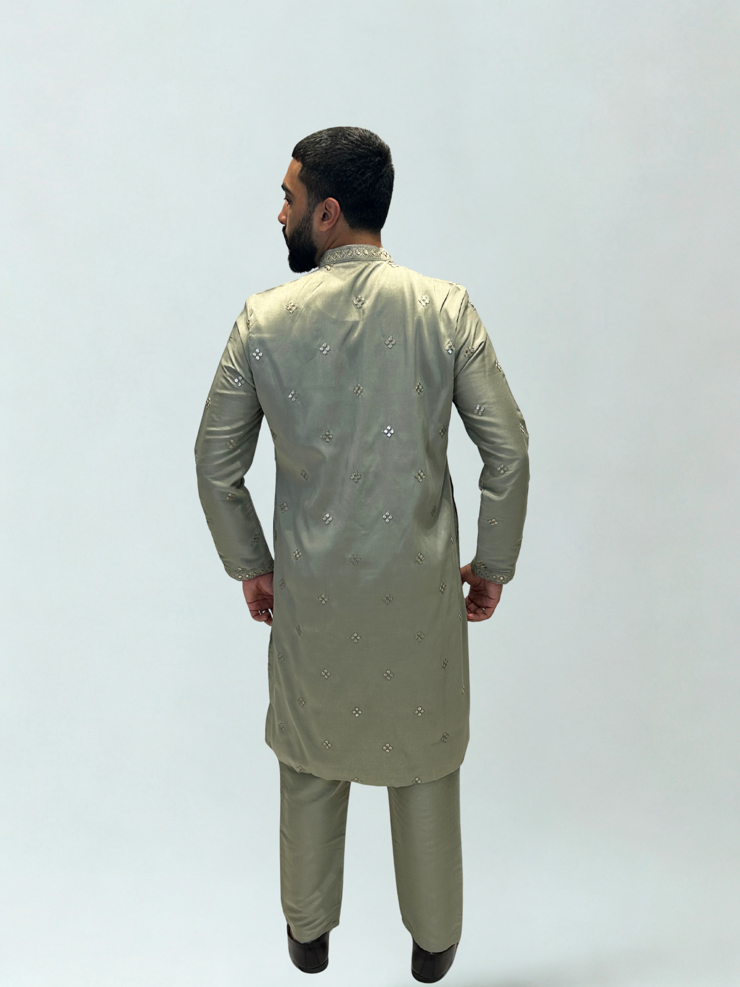 Sage Green Embroidered Kurta Set