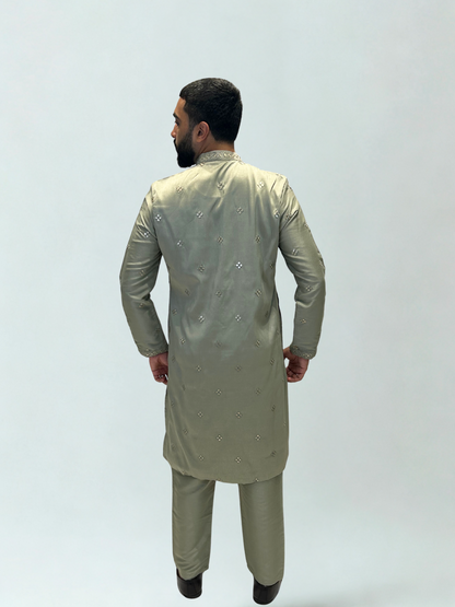 Sage Green Embroidered Kurta Set
