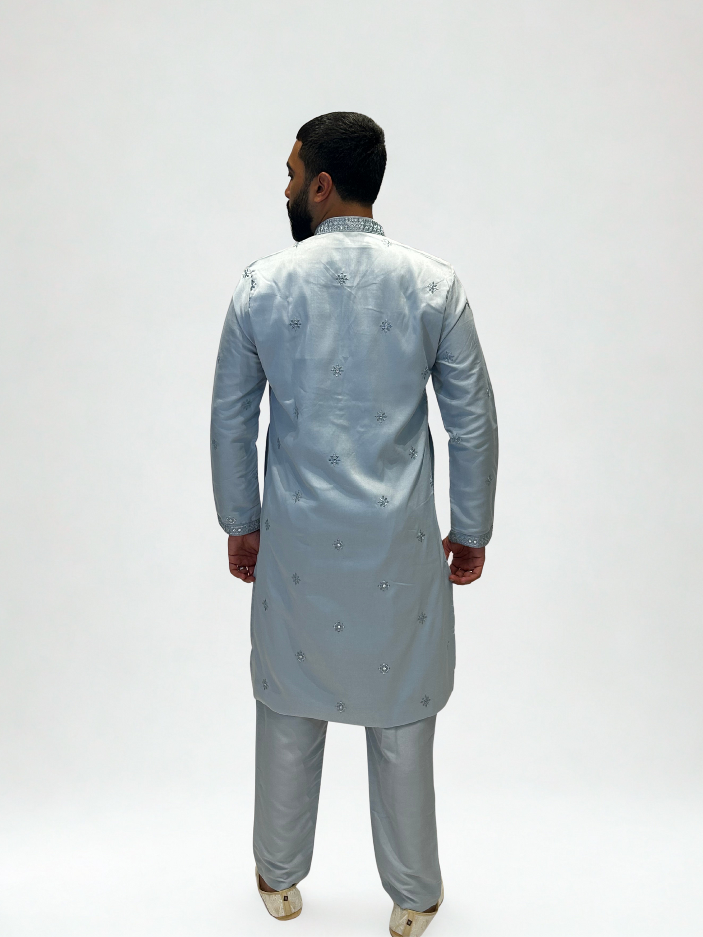 Powder Blue Embroidered Kurta Set