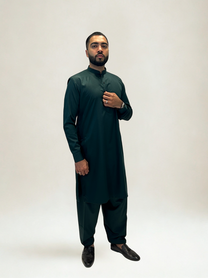 Green Kurta Shalwar Set
