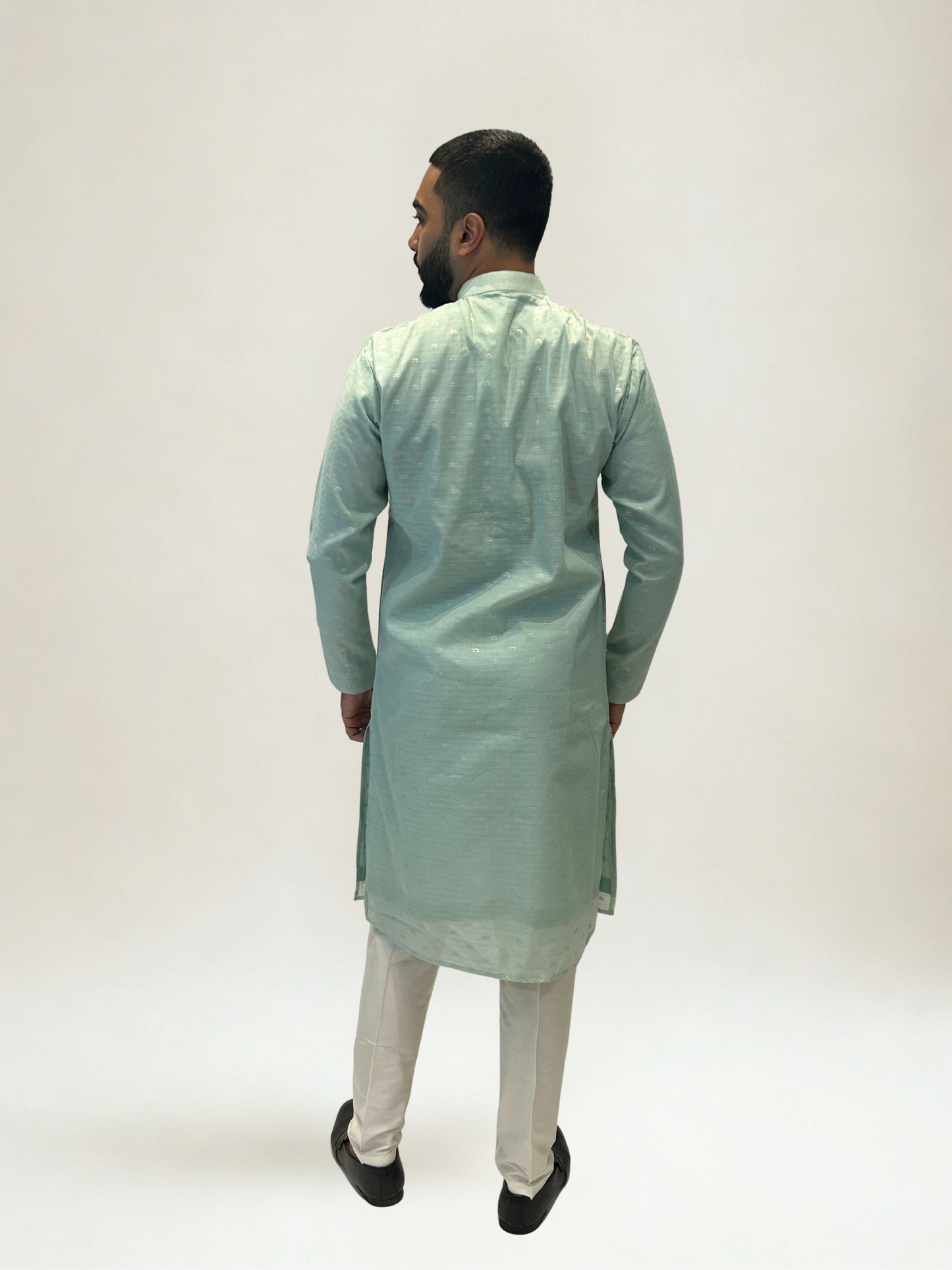 Mint Green Patterned Kurta Set