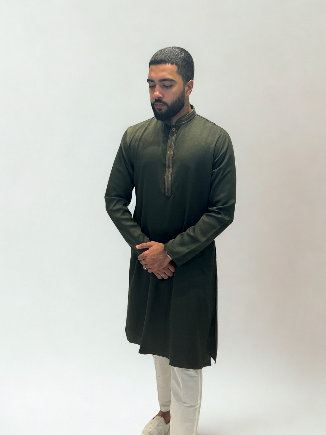 Mehndi Green Classic Kurta Set