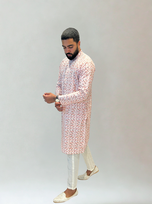 Multicolor Pastel Printed Kurta Set