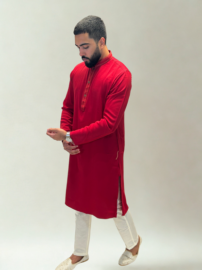 Classic Red Kurta Set