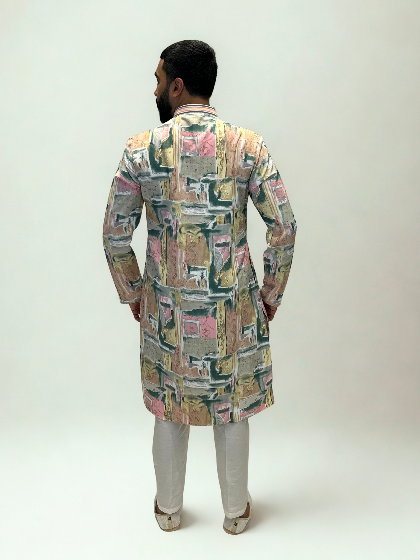 Pastel Abstract Printed Kurta Set
